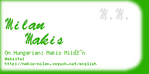 milan makis business card
